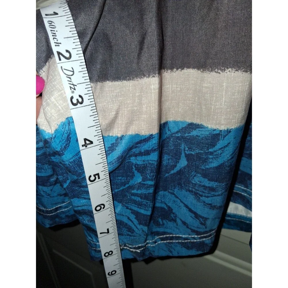 RS Surf Board Shorts Mens XL Gray Pineapple Tropical Swim Trunks Drawstring